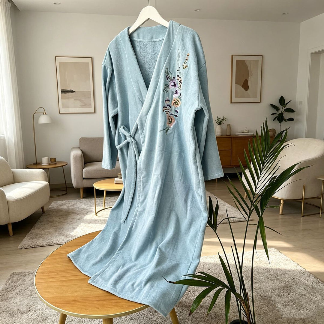 Coral fleece bathrobe for ladies