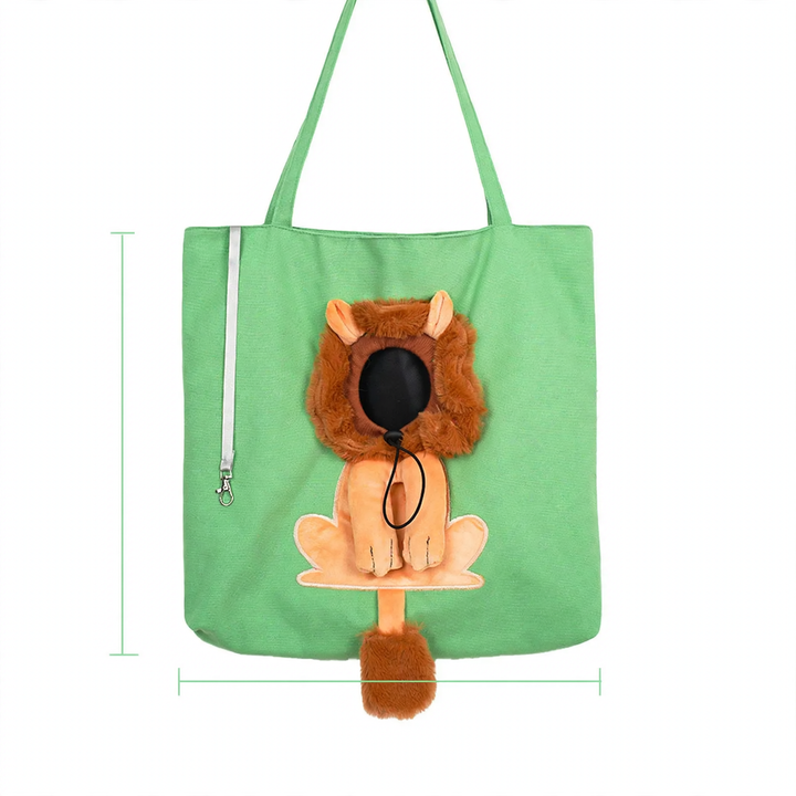 Pet shoulder bag with cartoon motif