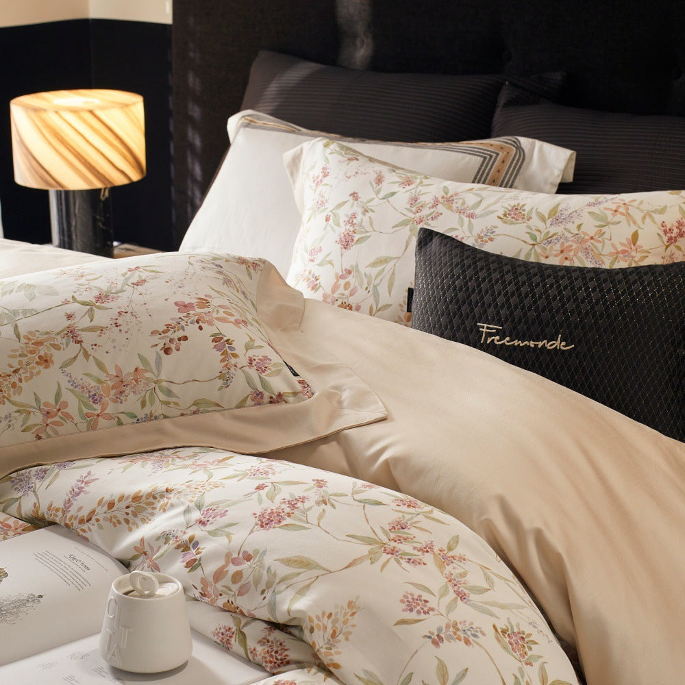 4-piece bedding set, Tencel cotton, brushed, American style
