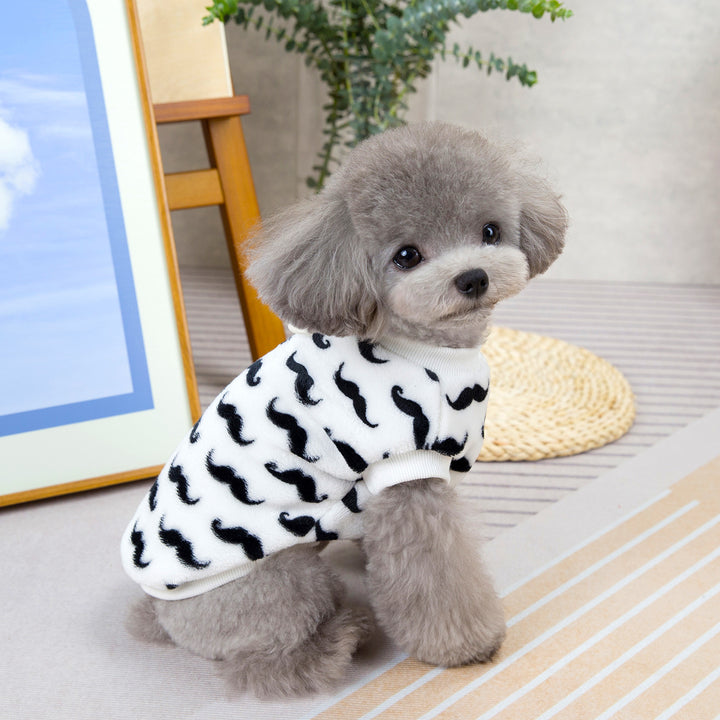 Fleece vest for dogs with Nordic pattern
