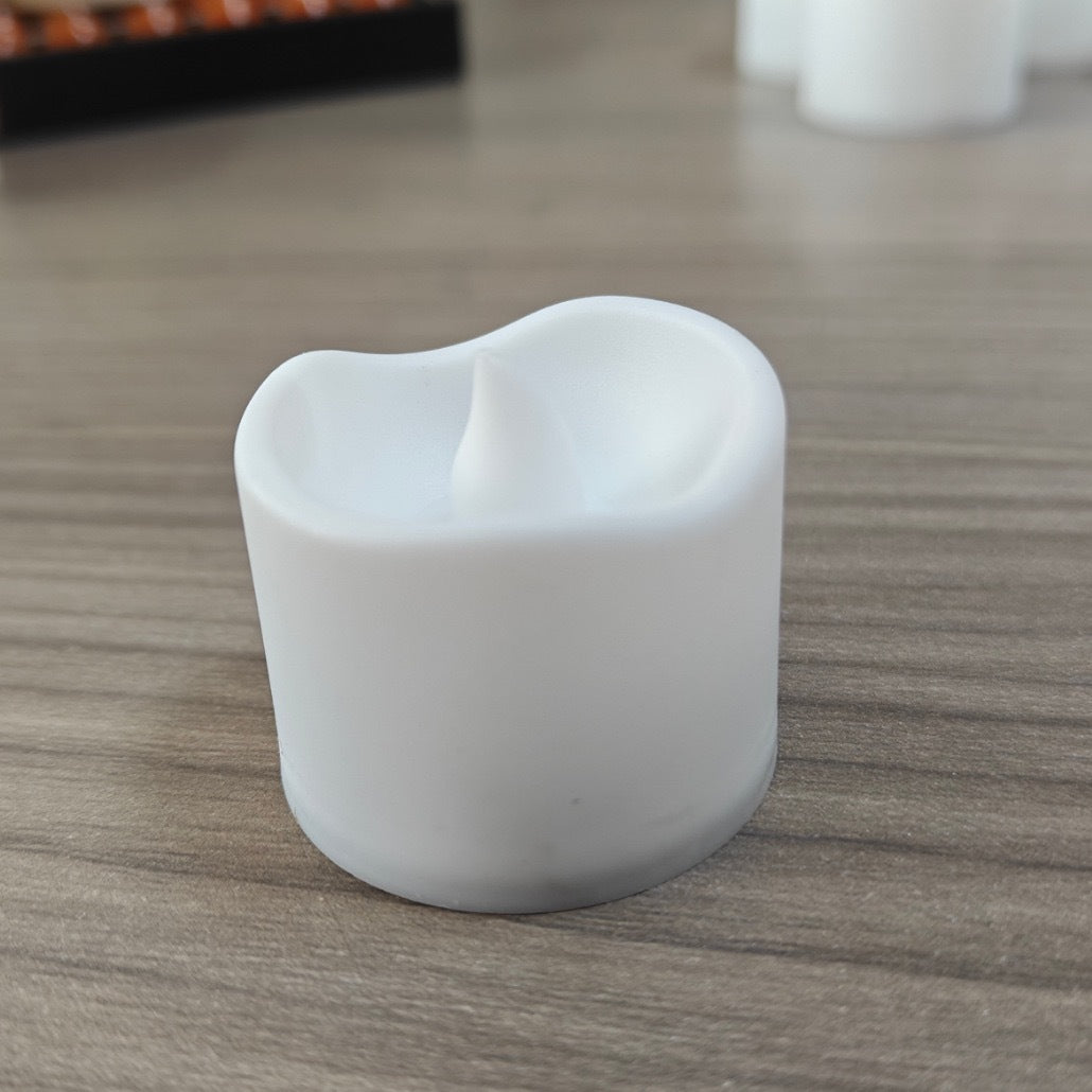 LED candle light with wave edge, PP plastic