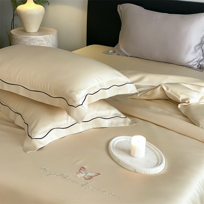 Solid color Tencel duvet cover, Class A, silky and soft