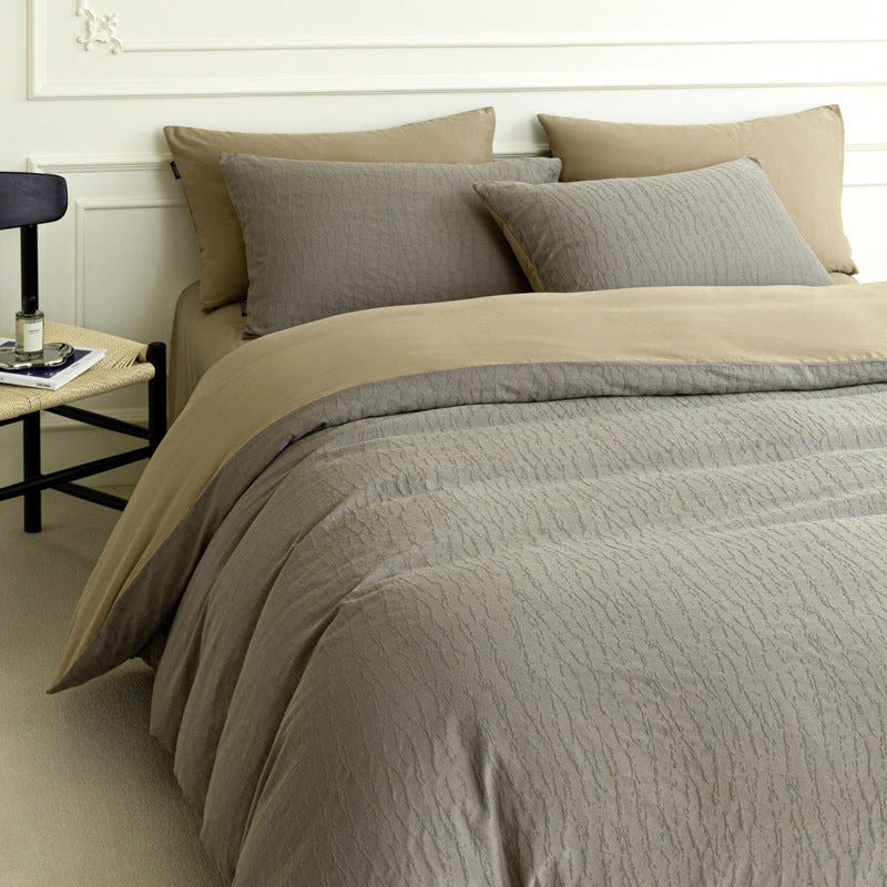 Cotton bedding set with jacquard weave, various sizes