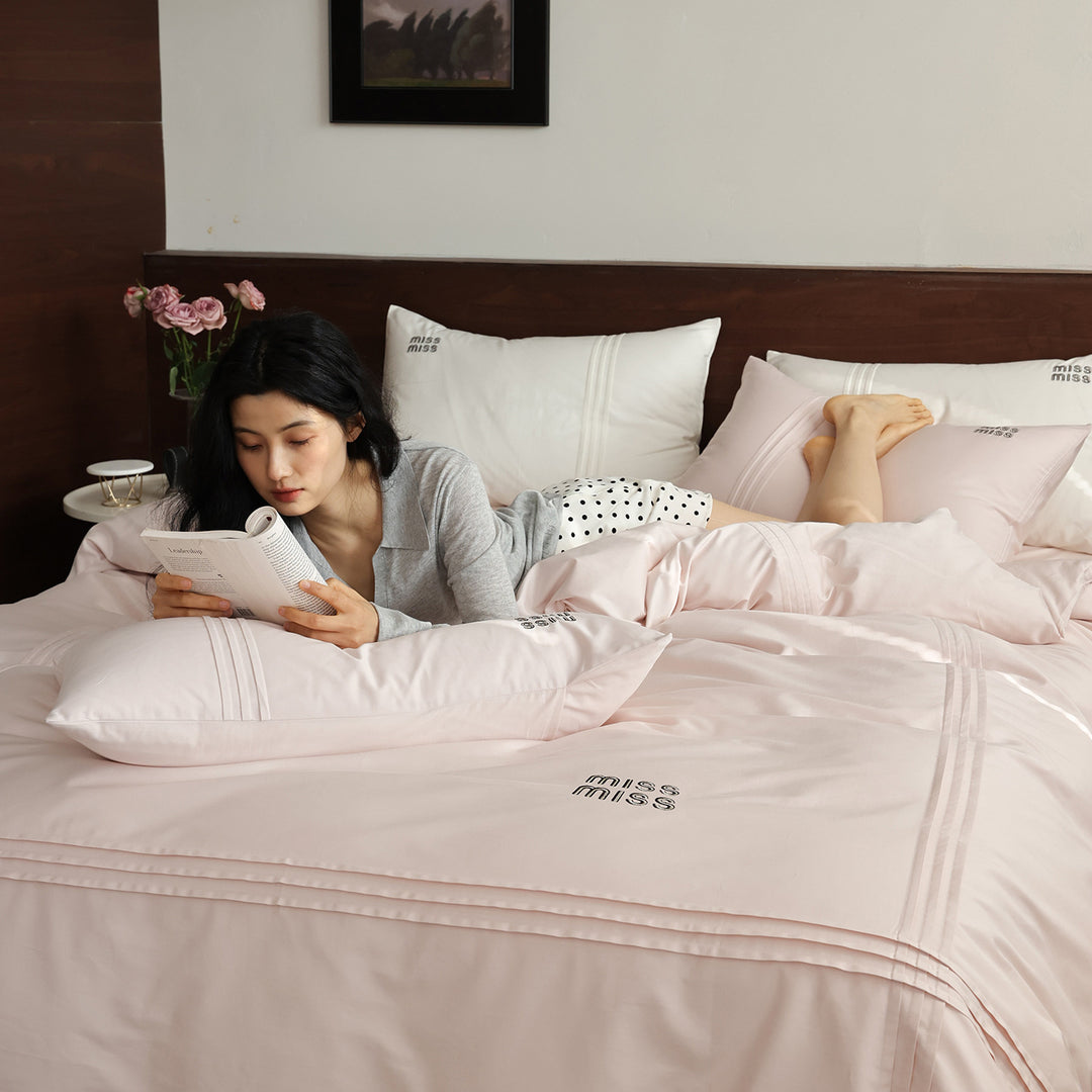 Bedding set, 4-piece, cotton, modern