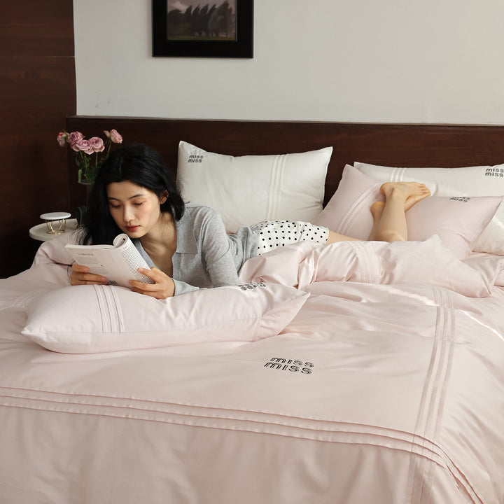 Bedding set, 4-piece, cotton, modern
