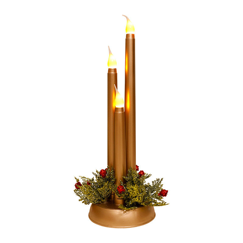 Decorative LED Christmas candle holder
