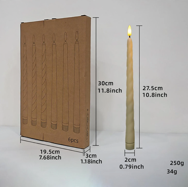 LED-Tea Light Candle Set with Remote Control, Plastic