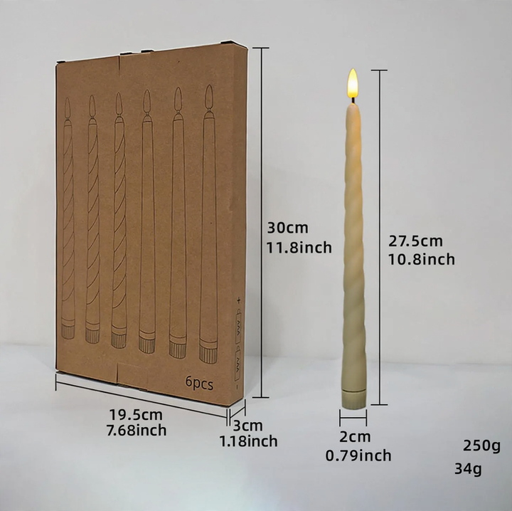 LED-Tea Light Candle Set with Remote Control, Plastic