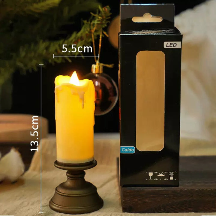 LED Real Wax Effect Candle with Drip Effect