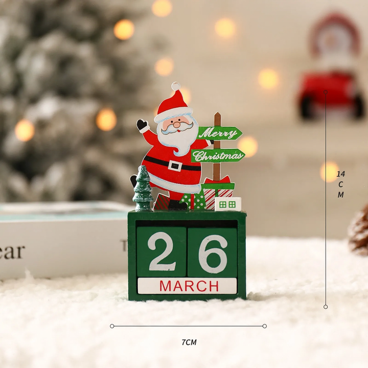 Wooden Christmas countdown calendar