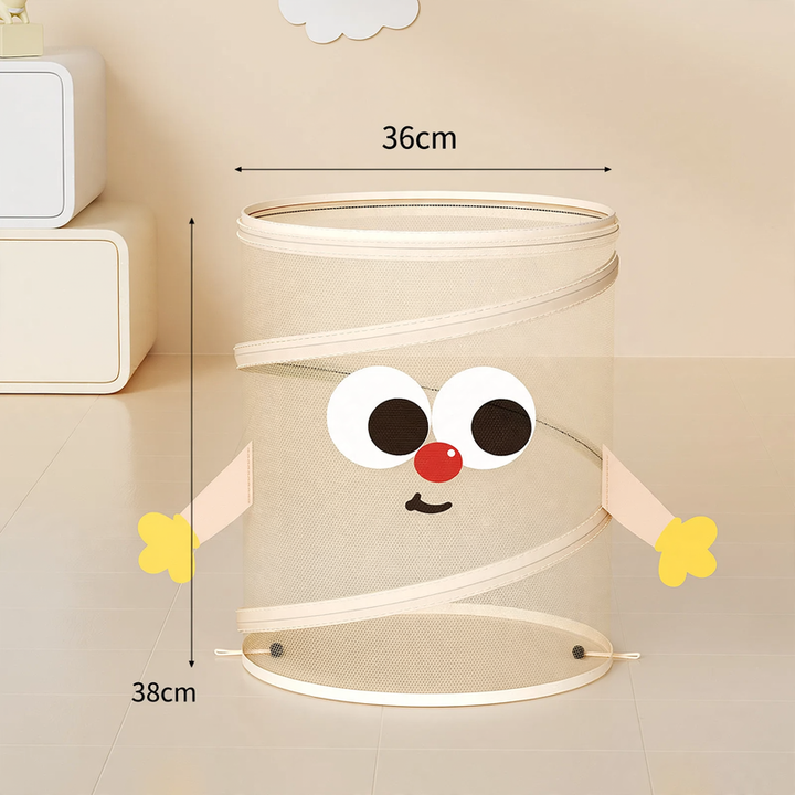Foldable laundry basket with lid, model 08