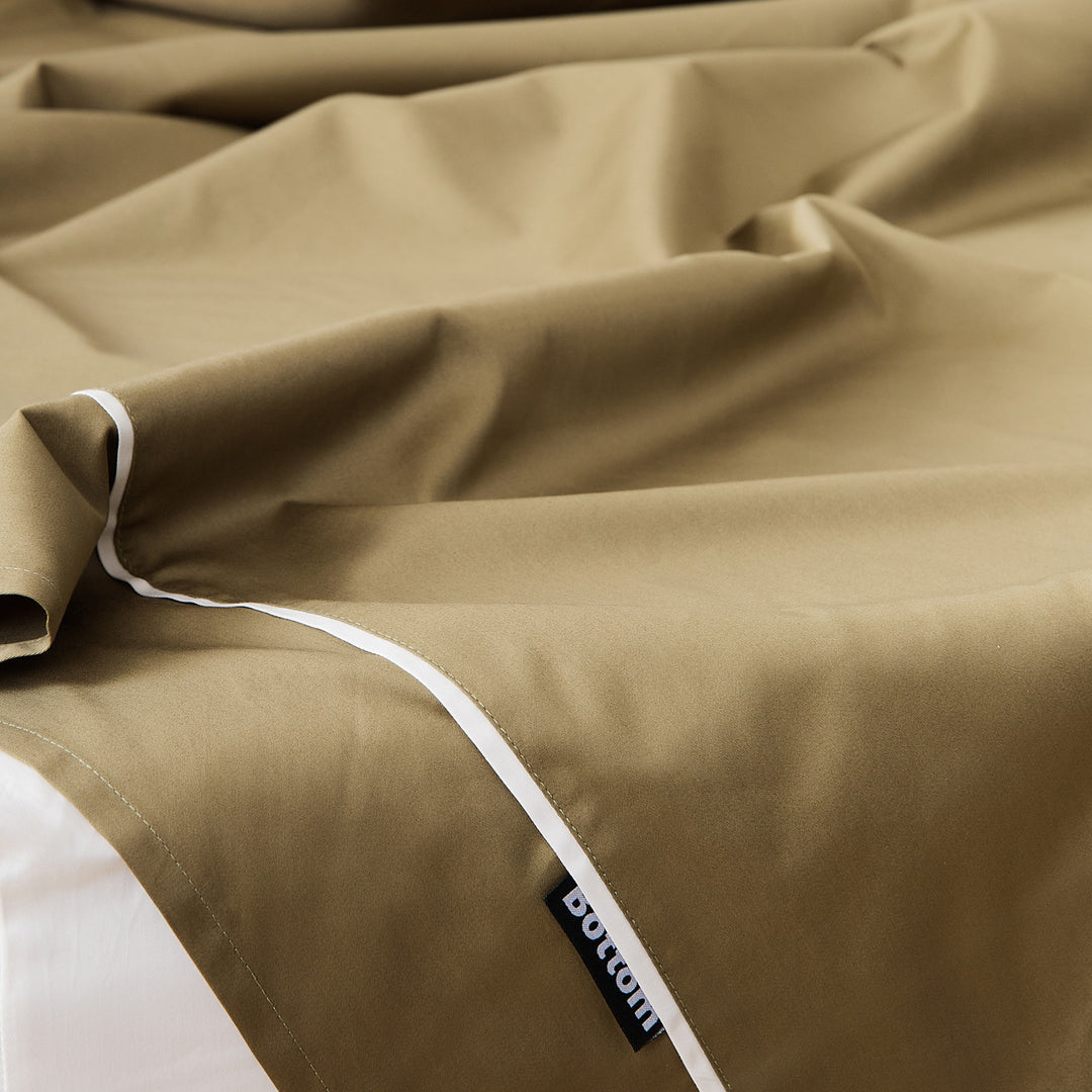 Solid color bed sheet, long staple cotton, satin weave