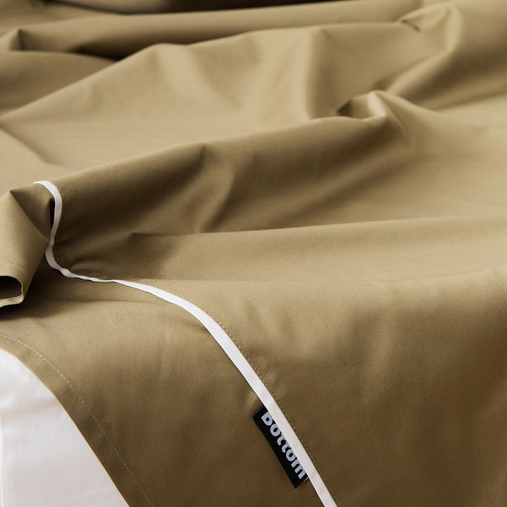 Solid color bed sheet, long staple cotton, satin weave