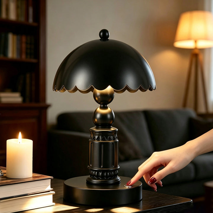 French Rococo table lamp with column design