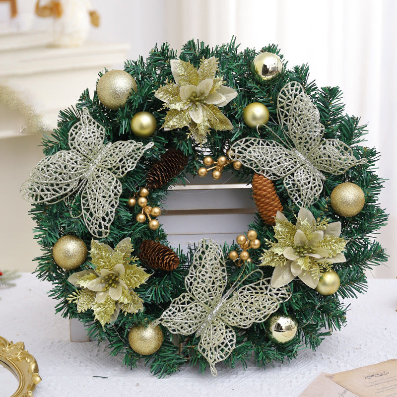 Christmas wreath made of PVC in a modern style