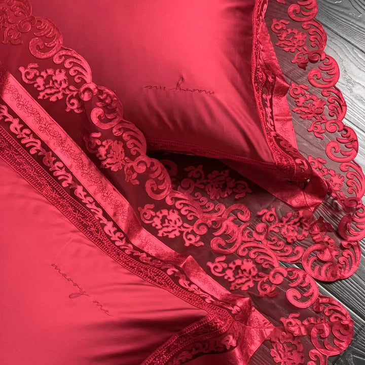 Festive wedding bedding set made of long-staple cotton
