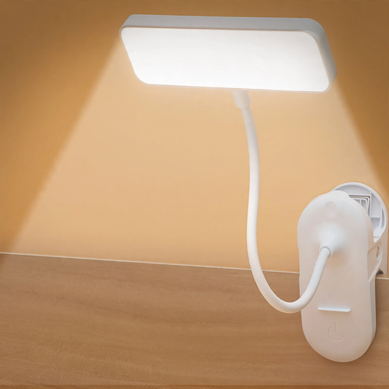 LED clamp lamp for desk and bed, eye-friendly