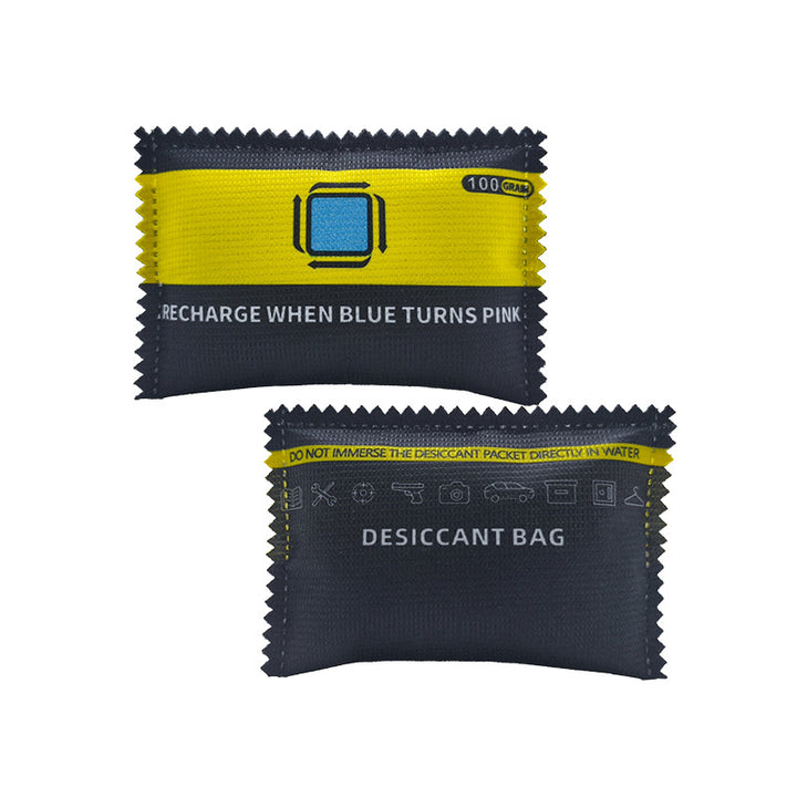 Color-changing dehumidifier bag with silica gel