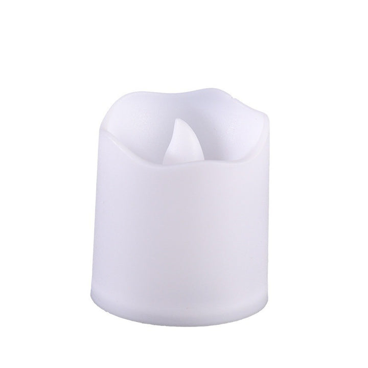 LED candle light with wave edge, PP plastic