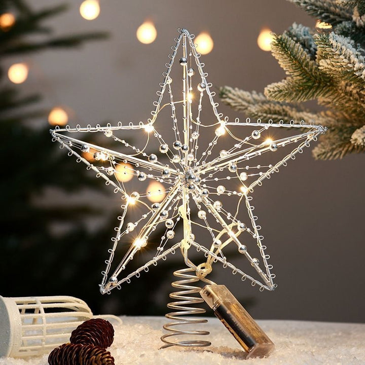Christmas Tree Top Star with LED Light String