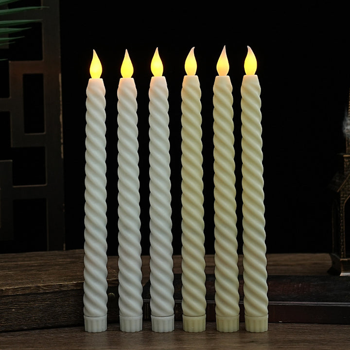 LED Spiral Shaped Taper Candles