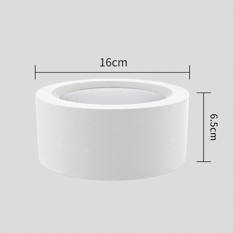LED surface-mounted light, round, without drilling