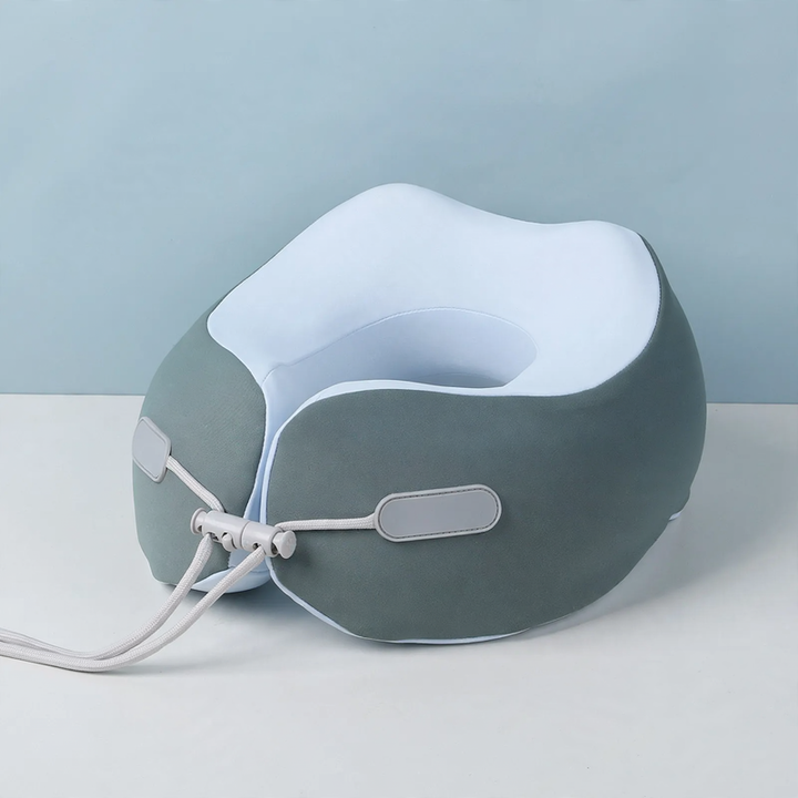 U-shaped neck pillow with ice silk fabric, portable