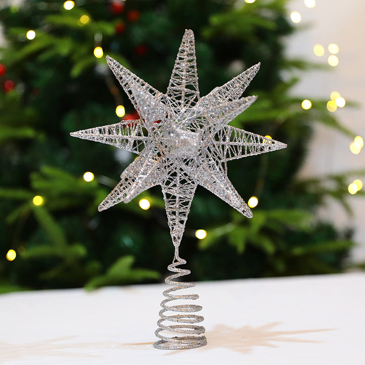 17-pointed Christmas tree topper star made of iron