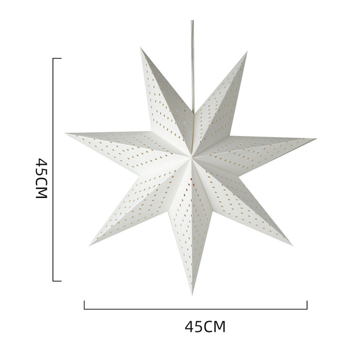 Foldable seven-ray star lampshade made of paper