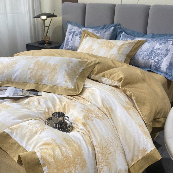 Cotton duvet cover set, brushed, European style