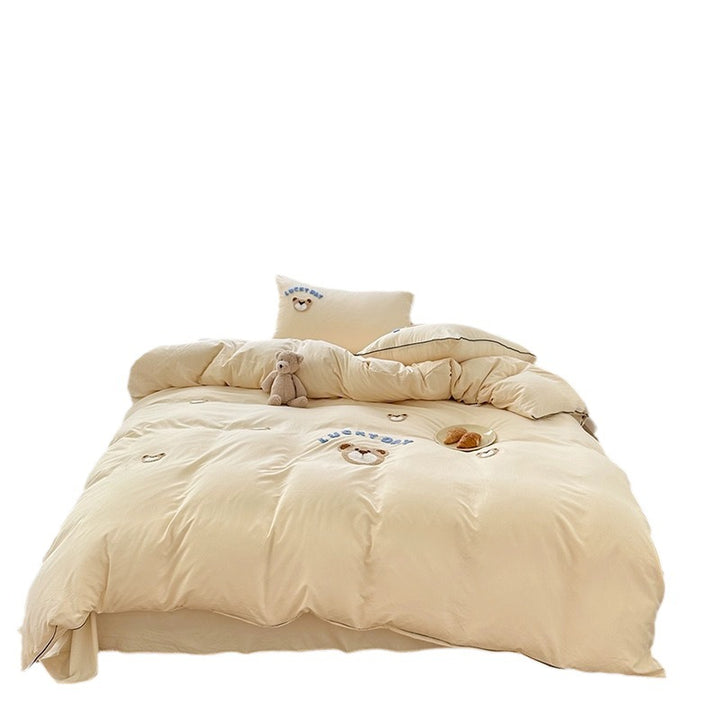Bedding set made from washed cotton, cartoon design