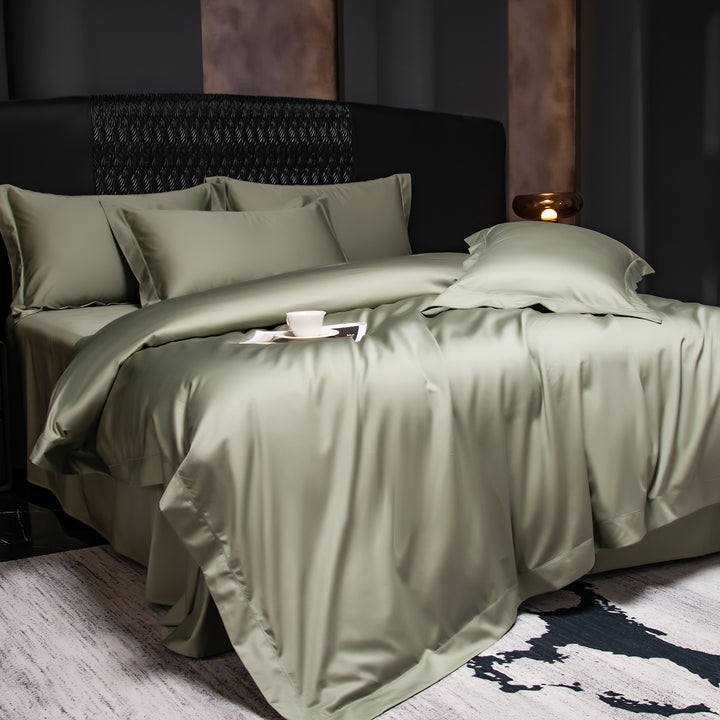 4-piece bedding set, long staple cotton, satin finish