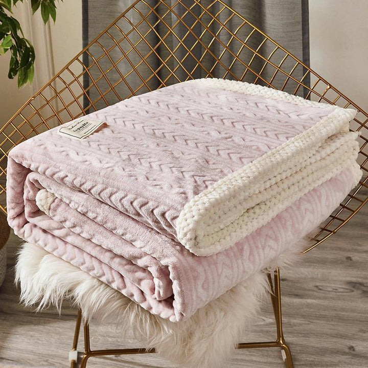 Solid Color Flannel Throw Blanket, warming for Autumn and Winter