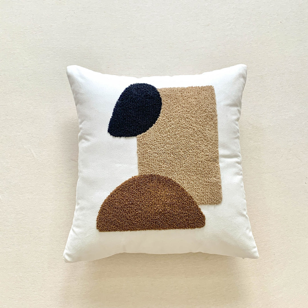 Tufted pillowcase, abstract patterns, 45×45 cm