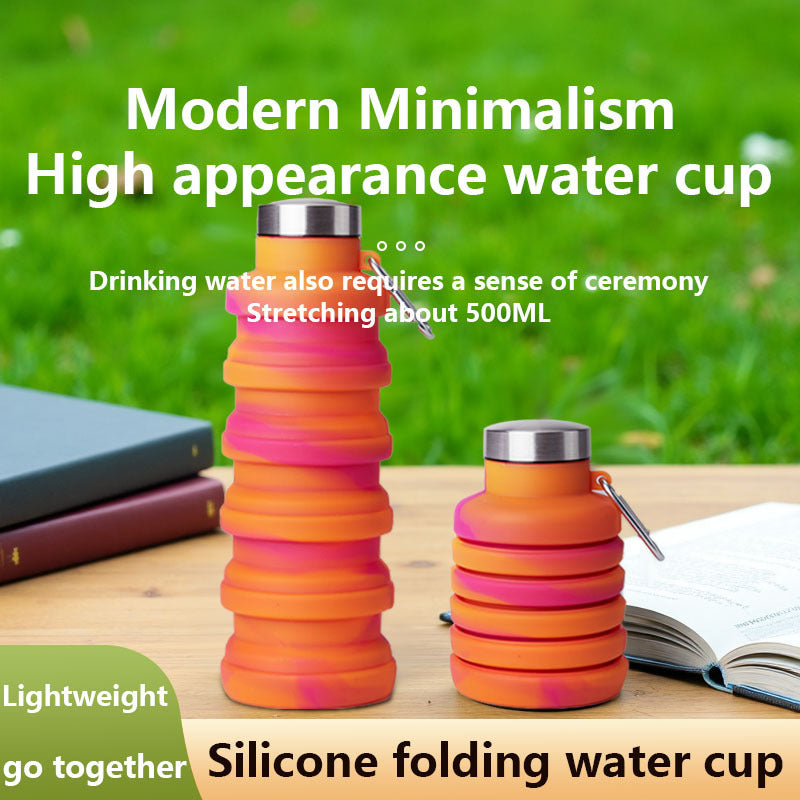 Foldable silicone water bottle 500 ml