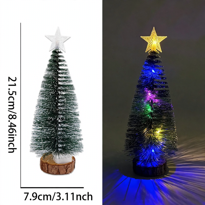Miniature Christmas tree with LED star