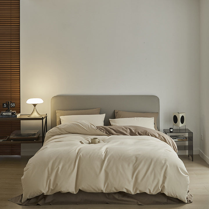 Long-staple cotton bedding, 4-piece, lightly brushed