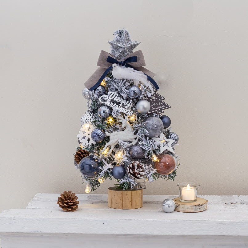 Mini Christmas Tree Set with LED Lighting, 50 cm