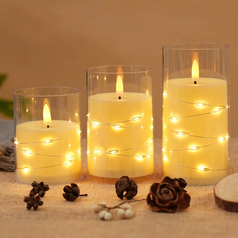 LED Electronic Candle with Remote Control and Flicker Effect