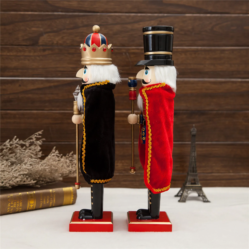 Nutcracker figure with cape, 38 cm, wood, handcrafted