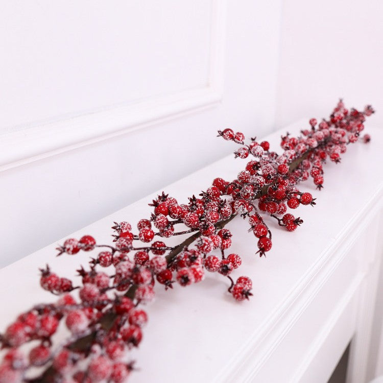 Christmas wreath with red berries