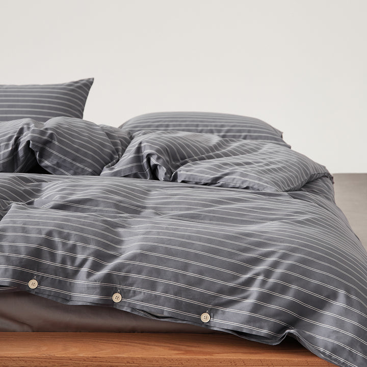 Long-staple cotton bedding, 4-piece, stripes