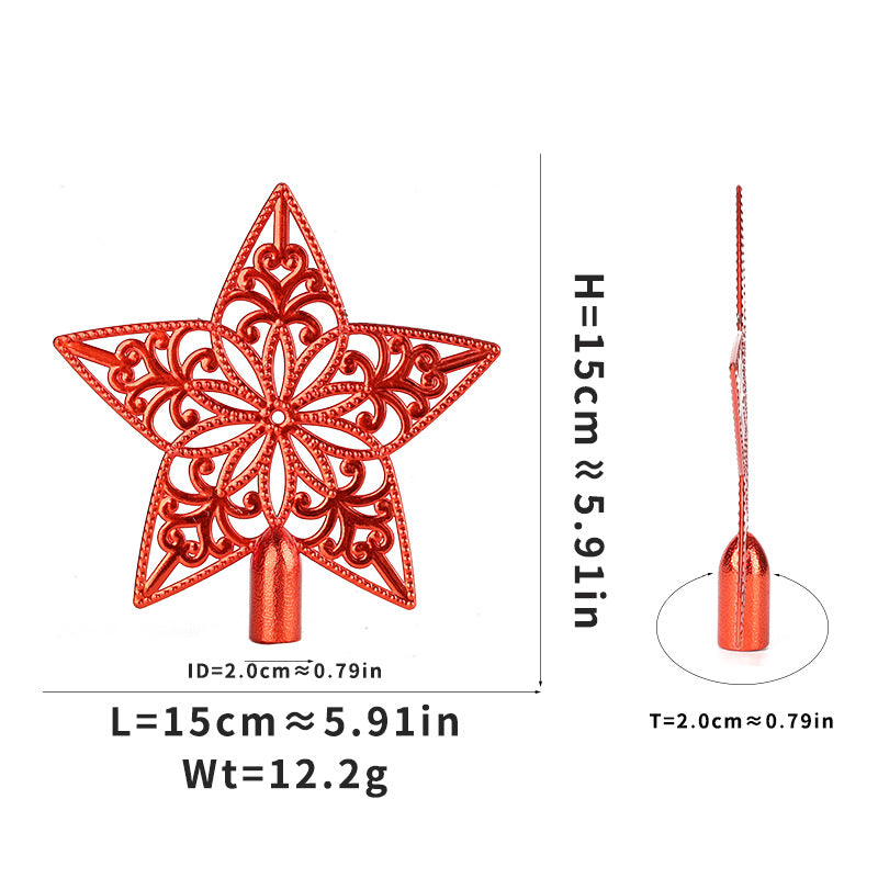 Christmas tree star with intricate cutout