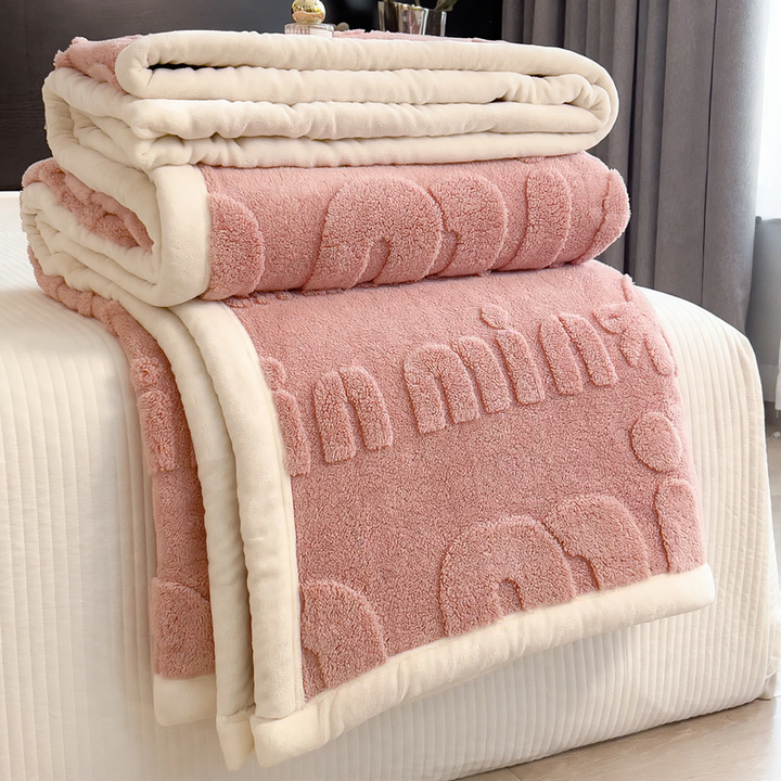 Coral fleece blanket, thickened, for winter