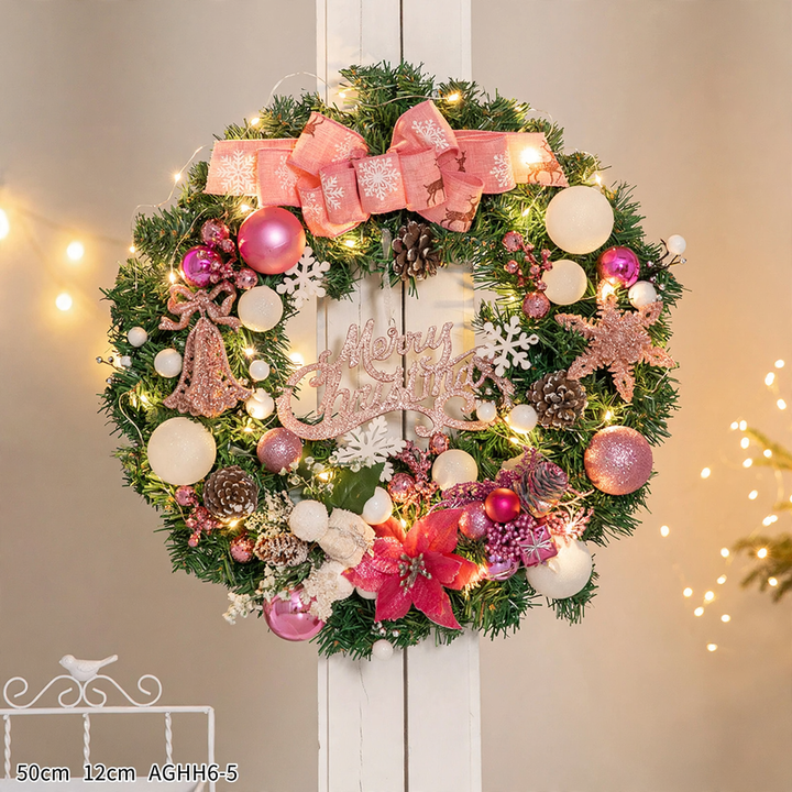 Christmas wreath made of PVC, handcrafted