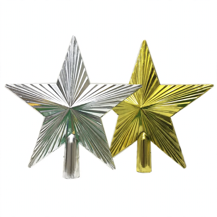 Christmas tree star, sun design, plastic