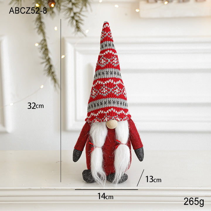 Christmas gnome, fabric hanging figure