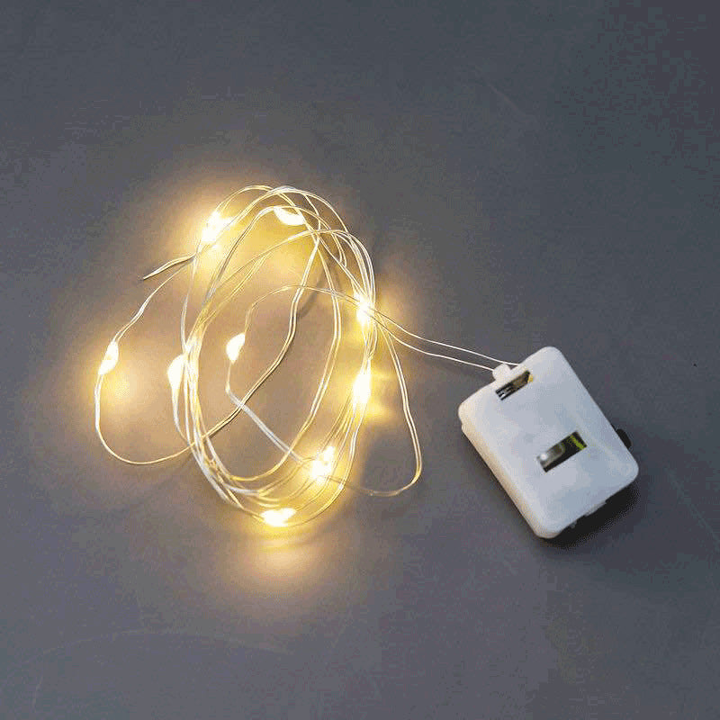 LED Copper Wire String Lights with Button Cell Operation