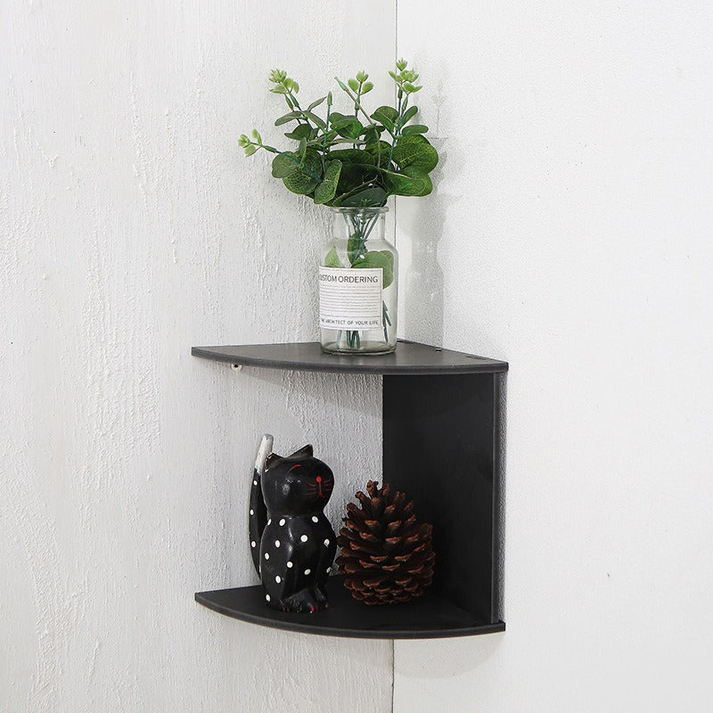 Corner shelf made of dense plywood, multi-layered