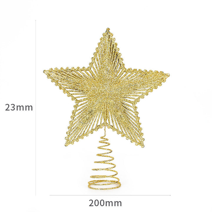 Christmas tree top star, plastic with glitter